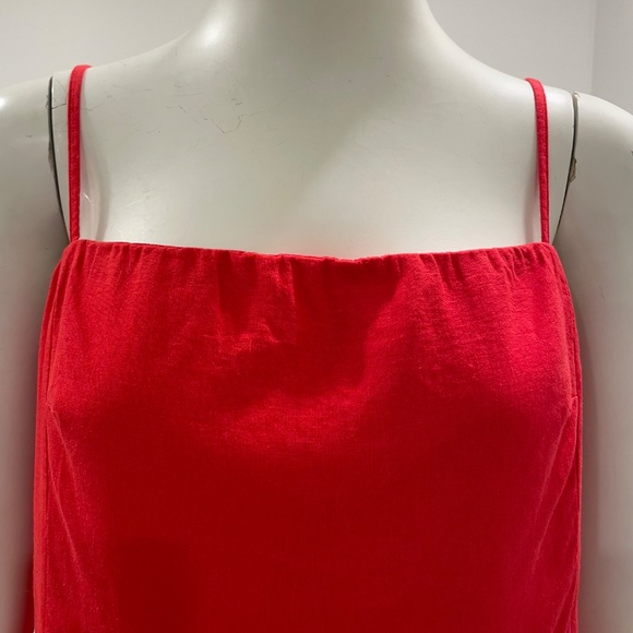 NWT GAP Linen-Blend Mini Dress Size Large Slipper Red - Picture 4 of 15